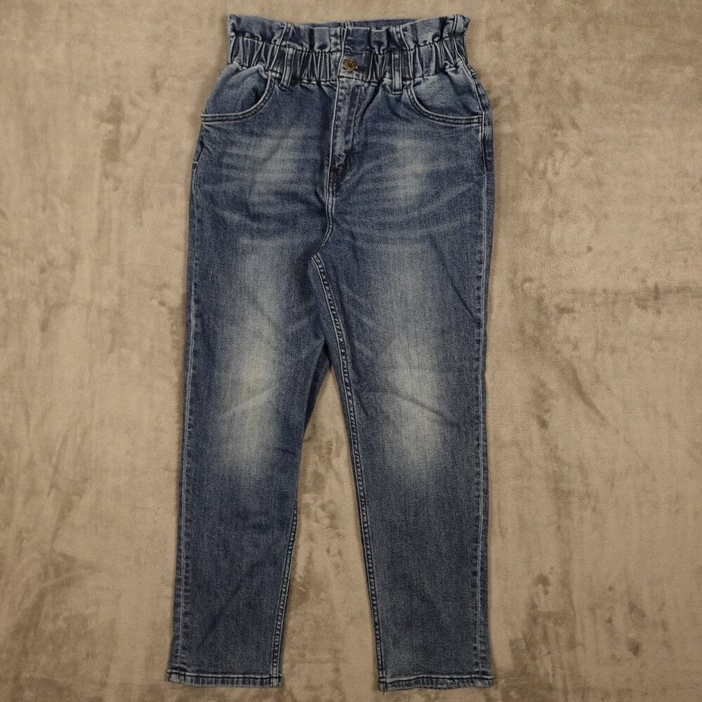Vervet jeans paperbag high waist mom jean women's 27 blue‎ denim